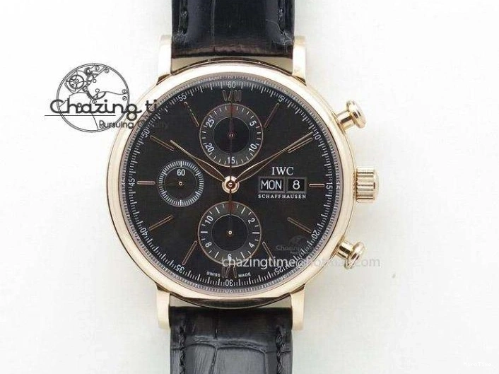 MIROTIME 1221 Neat Da Vinci IW356601 RG MKF 1:1 Best Edition White Dial On Brown Leather Strap A 7230